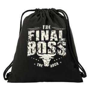 Rock Music Boss Final White Design Fun Music Lover Drawstring Bag