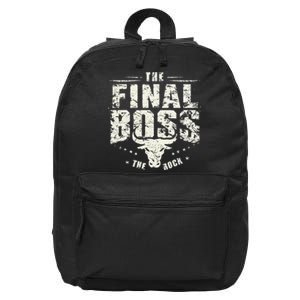 Rock Music Boss Final White Design Fun Music Lover 16 in Basic Backpack