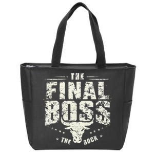 Rock Music Boss Final White Design Fun Music Lover Zip Tote Bag