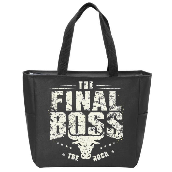 Rock Music Boss Final White Design Fun Music Lover Zip Tote Bag