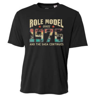 Role Model Born 1976 And The Saga Continues Birthday Cooling Performance Crew T-Shirt