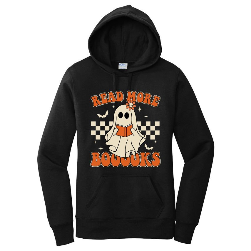 Read More Books Spooky Teacher Halloween Ghost Reading Books Gift Women's Pullover Hoodie