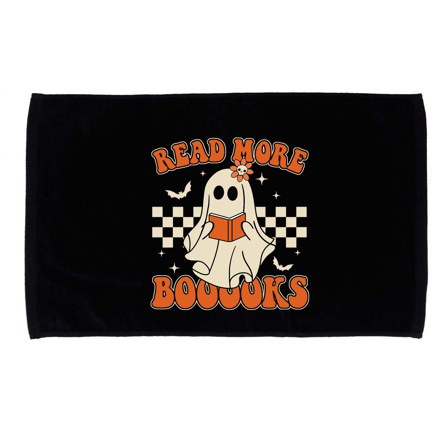 Read More Books Spooky Teacher Halloween Ghost Reading Books Gift Microfiber Hand Towel