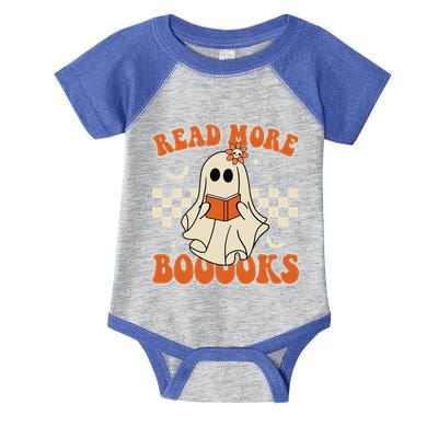 Read More Books Spooky Teacher Halloween Ghost Reading Books Gift Infant Baby Jersey Bodysuit
