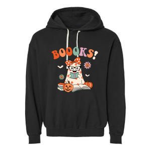 Read More Books Spooky Teacher Cute Halloween Garment-Dyed Fleece Hoodie