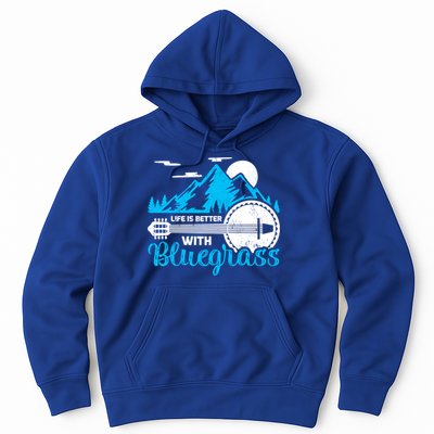 Retro Mountain Banjo Life Is Better With Bluegrass Gift Hoodie