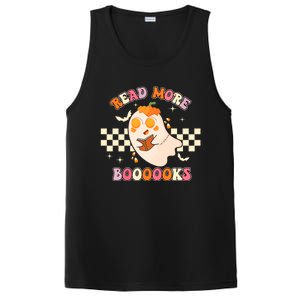 Read More Booooks Cute Ghost Reading Books Halloween Costume Funny Gift PosiCharge Competitor Tank