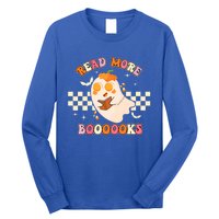 Read More Booooks Cute Ghost Reading Books Halloween Costume Funny Gift Long Sleeve Shirt