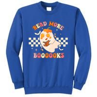 Read More Booooks Cute Ghost Reading Books Halloween Costume Funny Gift Sweatshirt