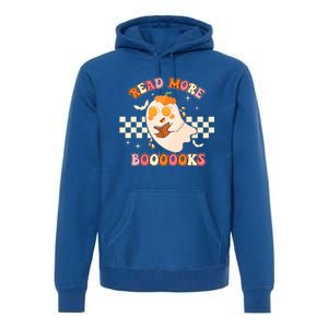 Read More Booooks Cute Ghost Reading Books Halloween Costume Funny Gift Premium Hoodie