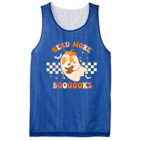 Read More Booooks Cute Ghost Reading Books Halloween Costume Funny Gift Mesh Reversible Basketball Jersey Tank