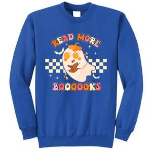 Read More Booooks Cute Ghost Reading Books Halloween Costume Funny Gift Tall Sweatshirt