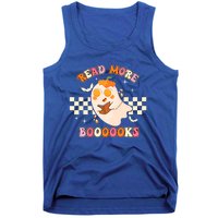 Read More Booooks Cute Ghost Reading Books Halloween Costume Funny Gift Tank Top