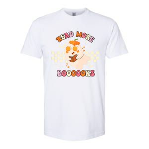 Read More Booooks Cute Ghost Reading Books Halloween Costume Funny Gift Softstyle CVC T-Shirt