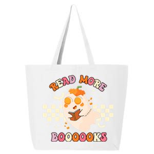 Read More Booooks Cute Ghost Reading Books Halloween Costume Funny Gift 25L Jumbo Tote