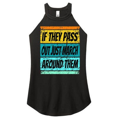 Retro Marching Band Pass Out Band Camp Women’s Perfect Tri Rocker Tank