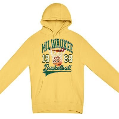 Retro Milwaukee Basketball 1968 Premium Pullover Hoodie