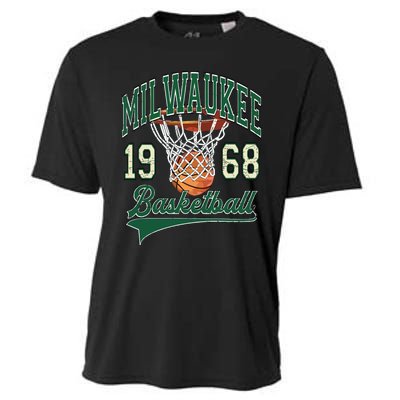 Retro Milwaukee Basketball 1968 Cooling Performance Crew T-Shirt