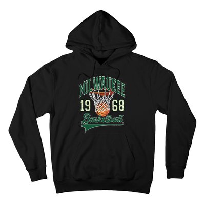 Retro Milwaukee Basketball 1968 Hoodie