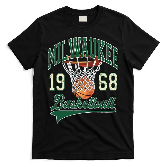 Retro Milwaukee Basketball 1968 T-Shirt