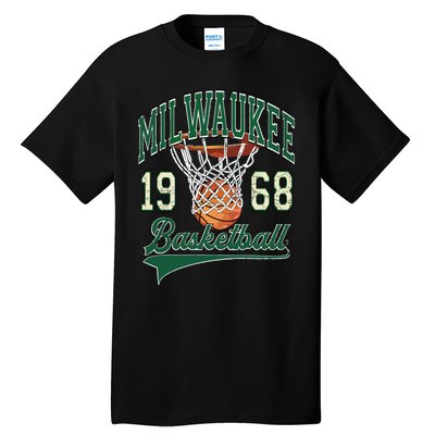 Retro Milwaukee Basketball 1968 Tall T-Shirt