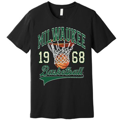 Retro Milwaukee Basketball 1968 Premium T-Shirt