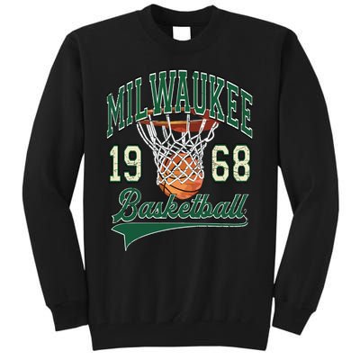 Retro Milwaukee Basketball 1968 Tall Sweatshirt