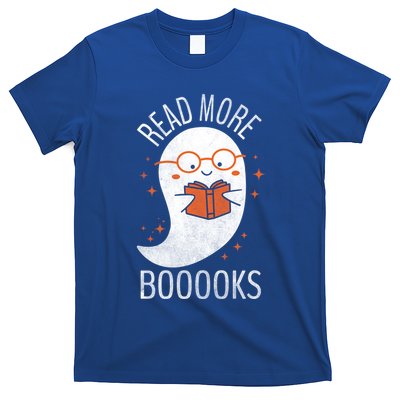 Read More Boooooks Gift Funny Ghost Reading Books Halloween Cool Gift T-Shirt