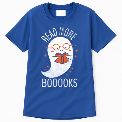 Read More Boooooks Gift Funny Ghost Reading Books Halloween Cool Gift Tall T-Shirt