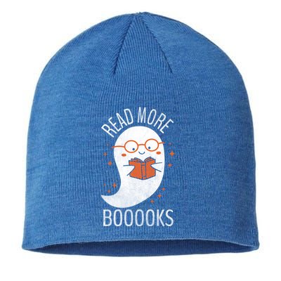 Read More Boooooks Gift Funny Ghost Reading Books Halloween Cool Gift Sustainable Beanie