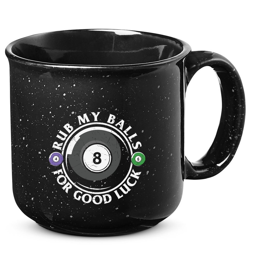 Rub My Balls For Good Luck Billiards Dad Gift For Father’s Day 15oz Campfire Ceramic Mug
