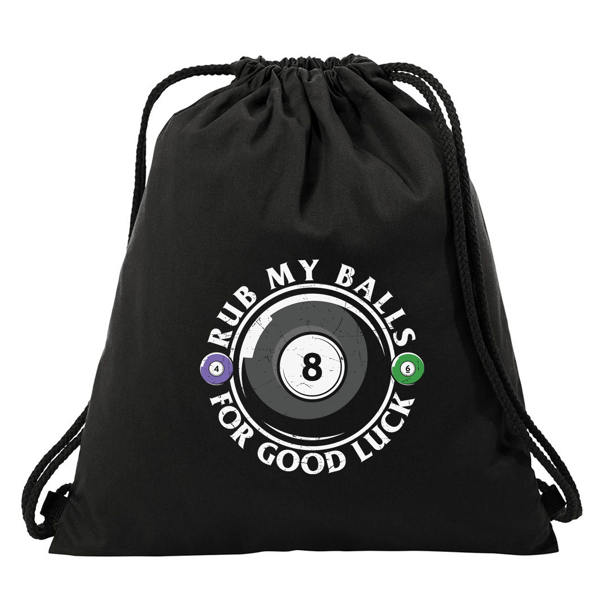 Rub My Balls For Good Luck Billiards Dad Gift For Father’s Day Drawstring Bag