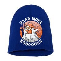 Read More Boooooks Halloween Book Reading Ghost Gift Short Acrylic Beanie