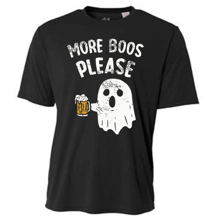 Retro More Boos Please Ghost Beer Halloween Costume Cooling Performance Crew T-Shirt