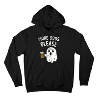 Retro More Boos Please Ghost Beer Halloween Costume Hoodie