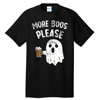 Retro More Boos Please Ghost Beer Halloween Costume Tall T-Shirt