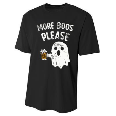 Retro More Boos Please Ghost Beer Halloween Costume Performance Sprint T-Shirt