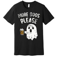 Retro More Boos Please Ghost Beer Halloween Costume Premium T-Shirt