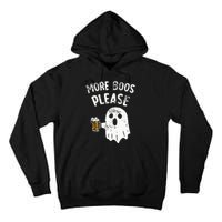 Retro More Boos Please Ghost Beer Halloween Costume Tall Hoodie