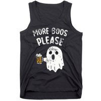 Retro More Boos Please Ghost Beer Halloween Costume Tank Top