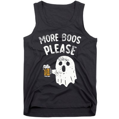 Retro More Boos Please Ghost Beer Halloween Costume Tank Top