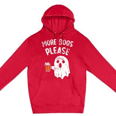 Retro More Boos Please Ghost Beer Halloween Costume Premium Pullover Hoodie