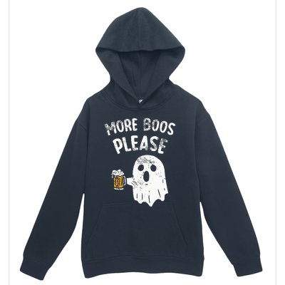 Retro More Boos Please Ghost Beer Halloween Costume Urban Pullover Hoodie