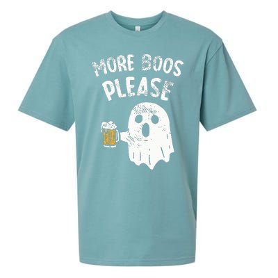 Retro More Boos Please Ghost Beer Halloween Costume Sueded Cloud Jersey T-Shirt