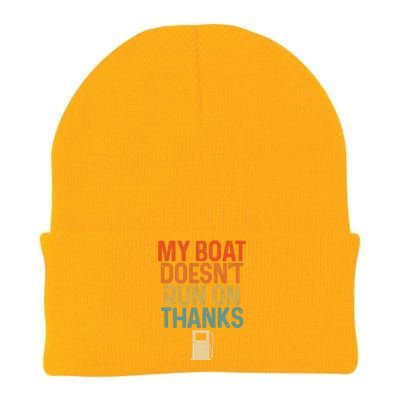 Retro My Boat Doesnt Run On Thanks Boating Lover Gifts Knit Cap Winter Beanie