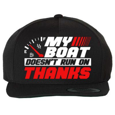 Retro My Boat Doesnt Run On Thanks Boating Lover Gifts Wool Snapback Cap