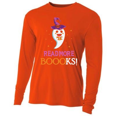 Read More Books Boo Halloween Costume Reading Lover Ghost Gift Cooling Performance Long Sleeve Crew