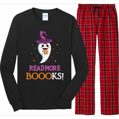 Read More Books Boo Halloween Costume Reading Lover Ghost Gift Long Sleeve Pajama Set