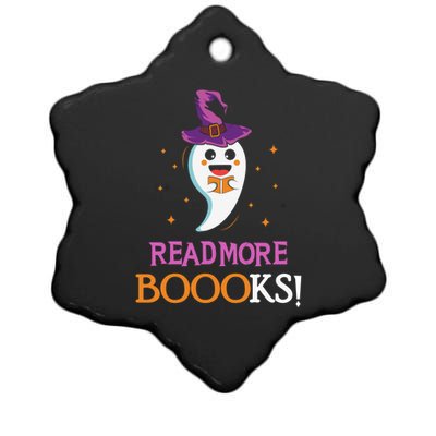 Read More Books Boo Halloween Costume Reading Lover Ghost Gift Ceramic Star Ornament