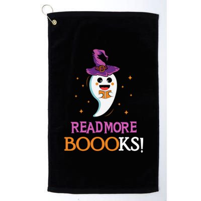 Read More Books Boo Halloween Costume Reading Lover Ghost Gift Platinum Collection Golf Towel